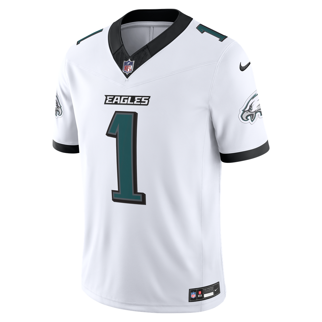Men's Philadelphia Eagles Jalen Hurts White Vapor F.U.S.E. Stitched