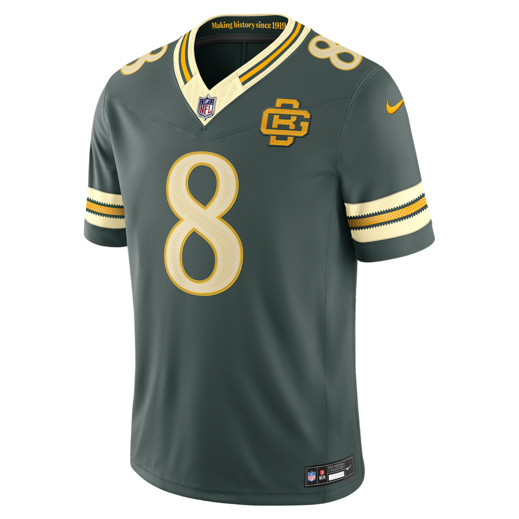 Men's Green Bay Packers Josh Jacobs Green 2026 Rivalries Collection Stitched