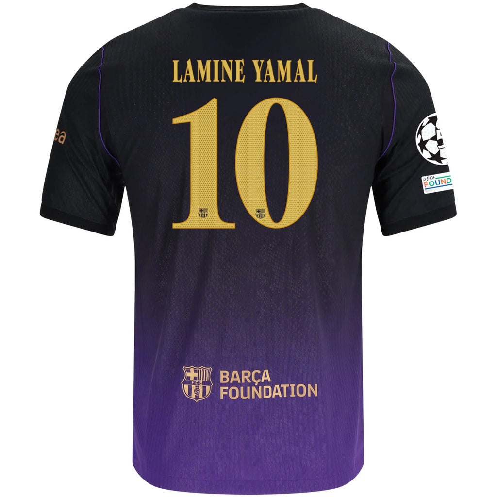 Men's Authentic Lamine Yamal Barcelona Away Jersey 26/27 UCL