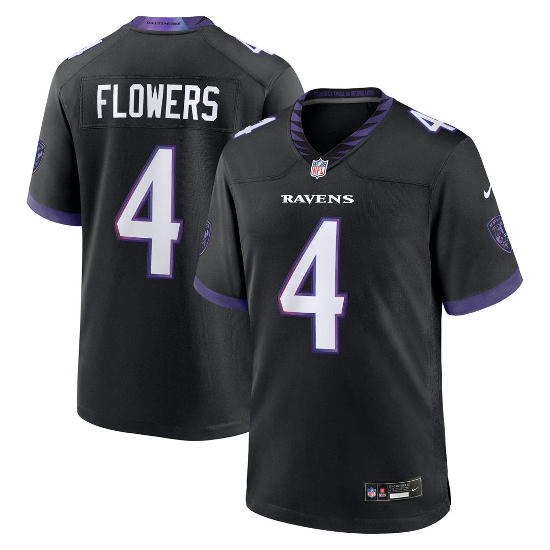 Men's Baltimore Ravens Zay Flowers Purple Alternate