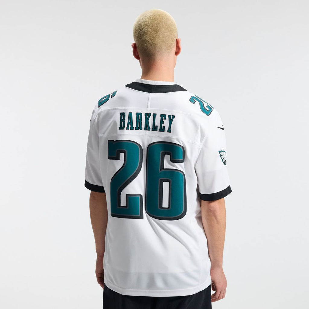 Men's Philadelphia Eagles Saquon Barkley White Vapor F.U.S.E. Stitched