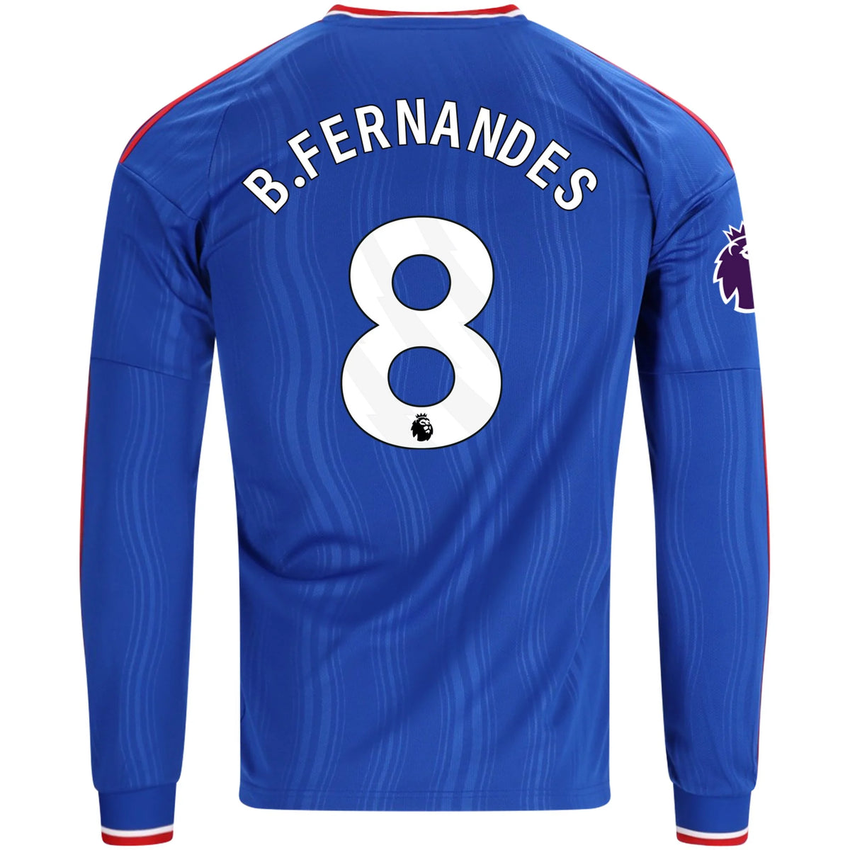 Men's Replica B. Fernandes Manchester United Long Sleeve Away Jersey 26/27