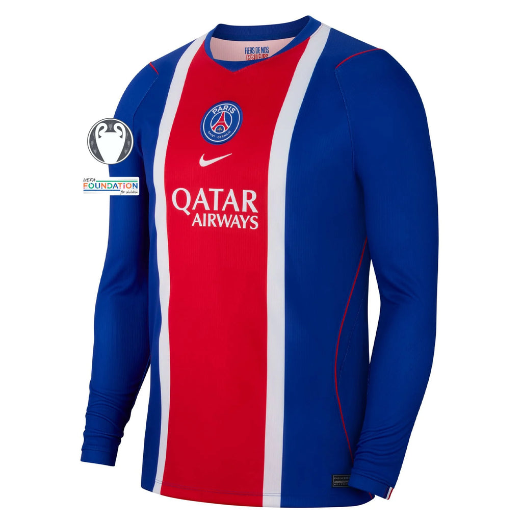 Men's Replica D. Doue Paris Saint-Germain Long Sleeve Home Jersey 26/27 UCL