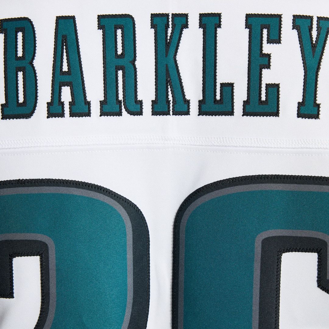 Men's Philadelphia Eagles Saquon Barkley White Vapor F.U.S.E. Stitched