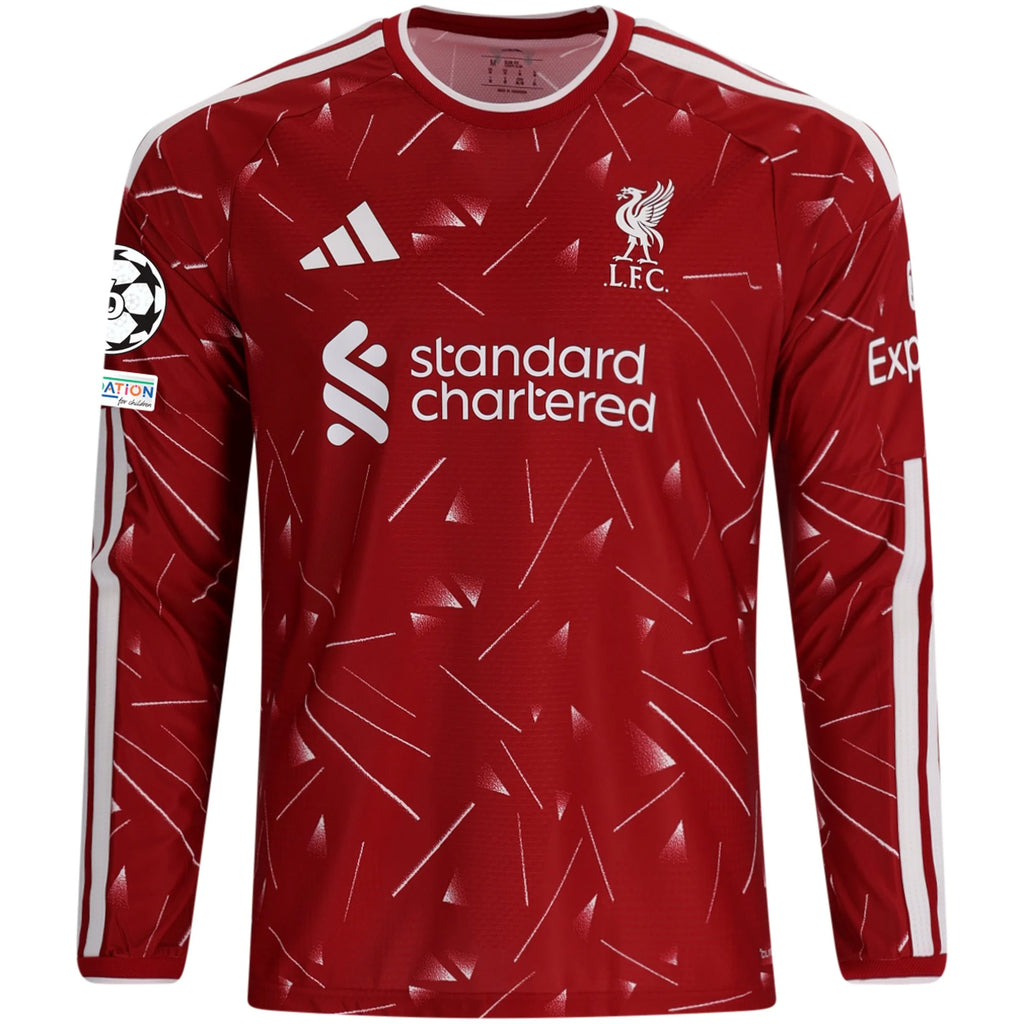 Men's Authentic Liverpool Long Sleeve Home Jersey 26/27 UCL