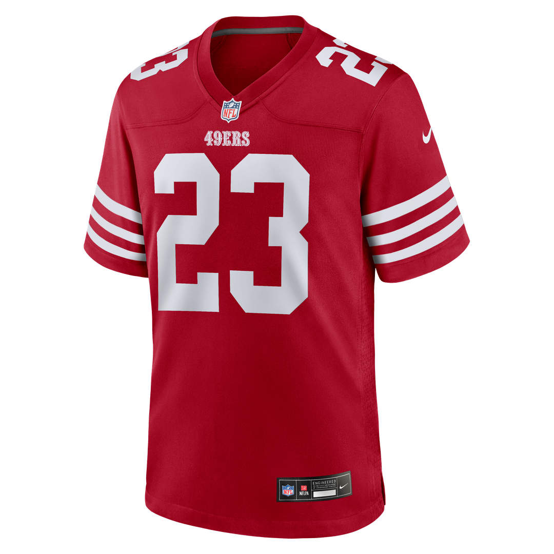Men's San Francisco 49ers Christian McCaffrey White Game Player Jersey