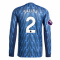 Men's Authentic Saliba Arsenal Long Sleeve Away Jersey 25/26