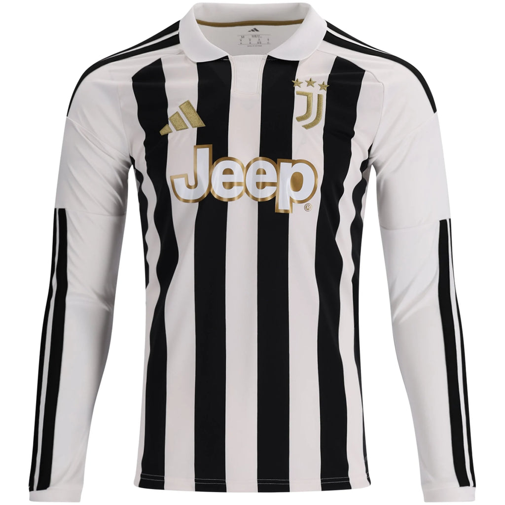 Men's Replica Juventus Long Sleeve Home Jersey 26/27