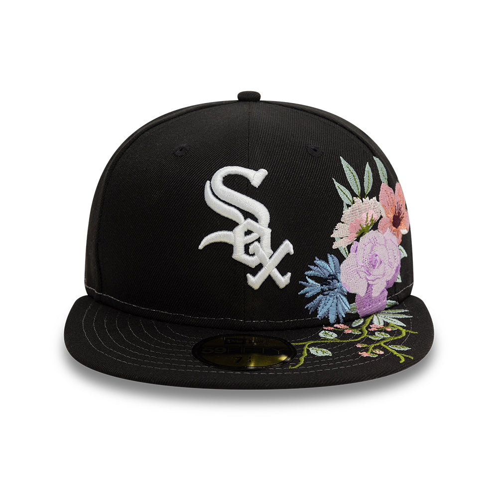 Chicago White Sox MLB Floral 59Fifty New Era Black/White
