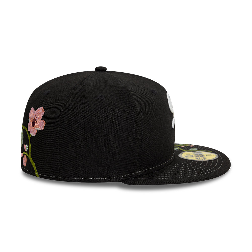 Chicago White Sox MLB Floral 59Fifty New Era Black/White