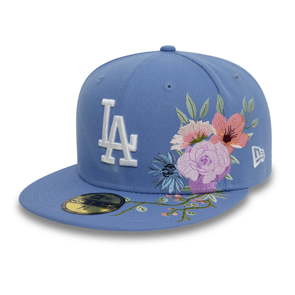 Los Angeles Dodger MLB Floral 59Fifty New Era Light Blue/White