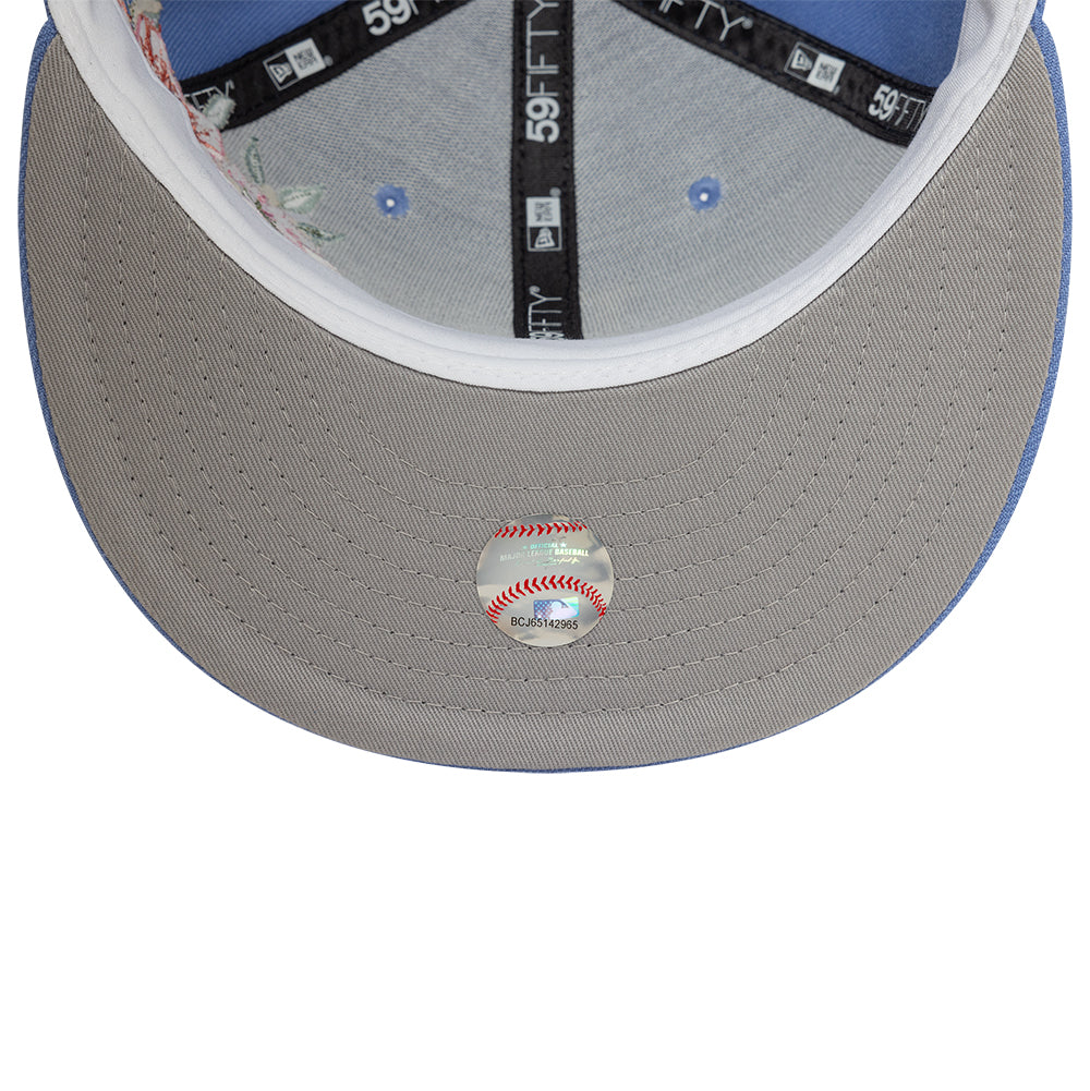 Los Angeles Dodger MLB Floral 59Fifty New Era Light Blue/White