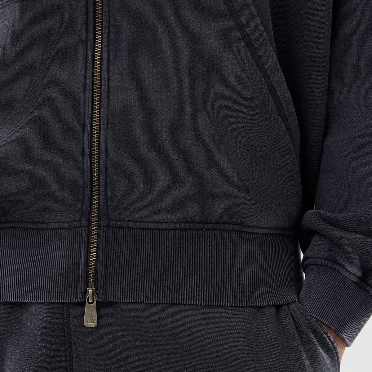 MLB Washed Full Zip Hoodie New York Yankees Black