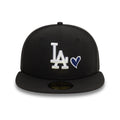 Los Angeles Dodgers MLB Heart Icon 59FIFTY Fitted New Era Black/White