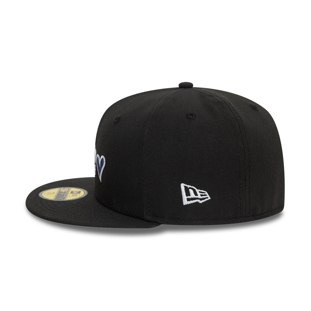 Los Angeles Dodgers MLB Heart Icon 59FIFTY Fitted New Era Black/White