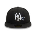 New York Yankees MLB Heart Icon 59FIFTY Fitted New Era Black/White