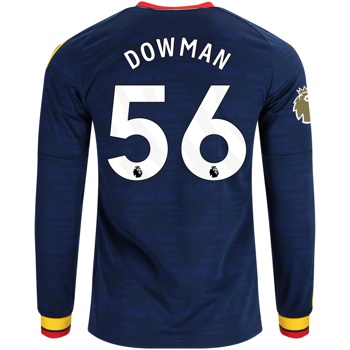 Men's Replica Dowman Arsenal Long Sleeve Away Jersey 26/27