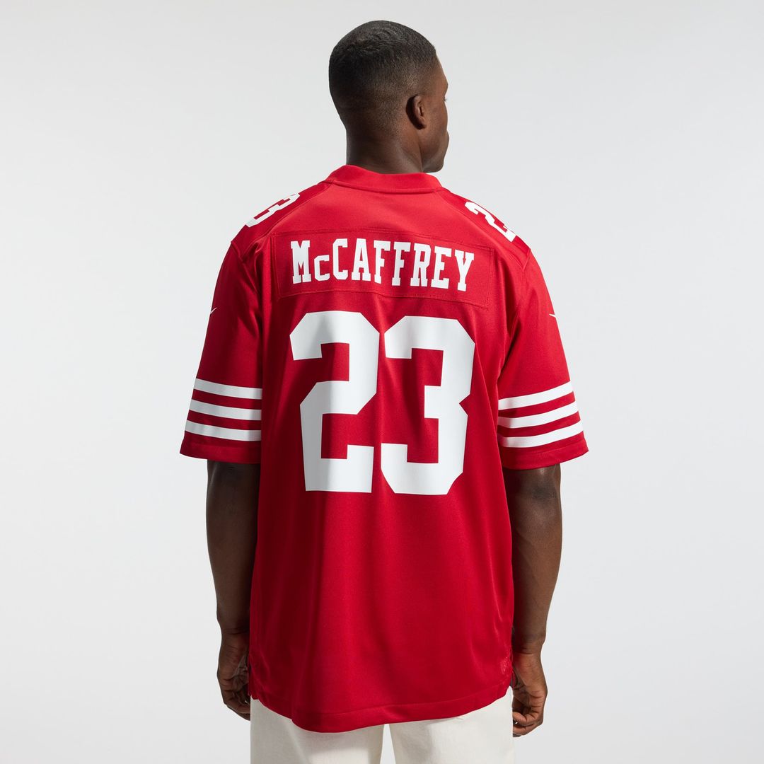 Men's San Francisco 49ers Christian McCaffrey White Game Player Jersey