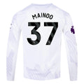 Men's Authentic Mainoo Manchester United Long Sleeve Away Jersey 25/26