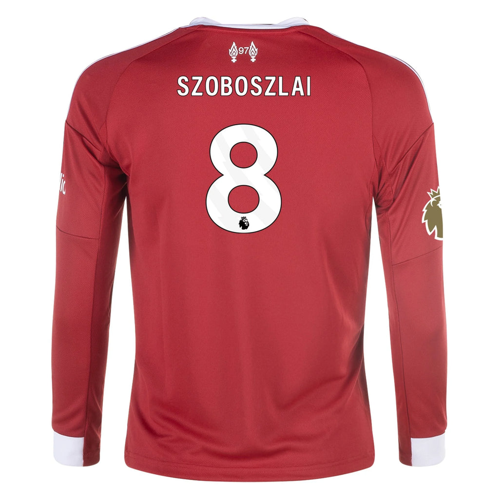 Kid's Replica Szoboszlai Liverpool Long Sleeve Home Jersey 25/26