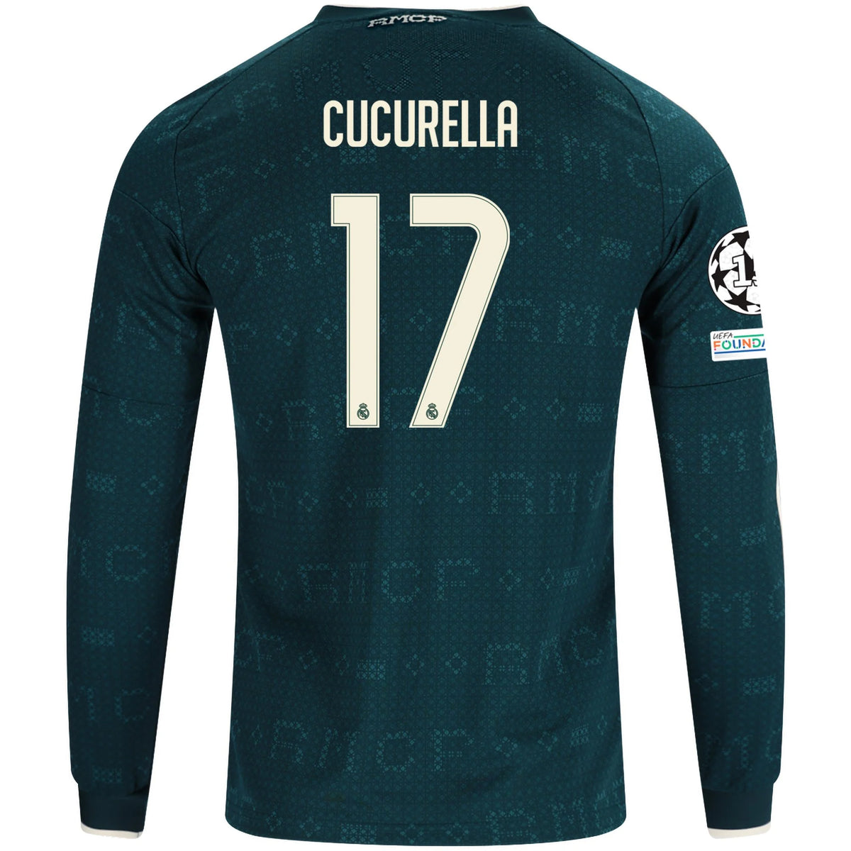 Men's Replica Cucurella Real Madrid Long Sleeve Away Jersey 26/27