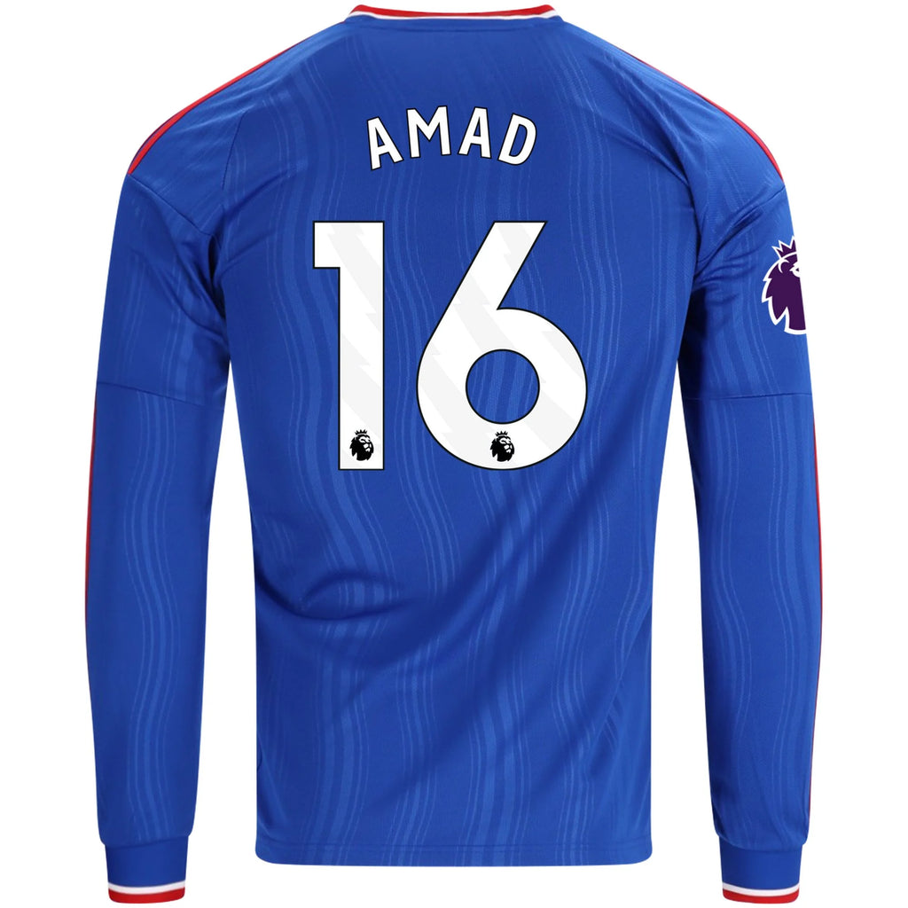 Men's Replica Amad Manchester United Long Sleeve Away Jersey 26/27