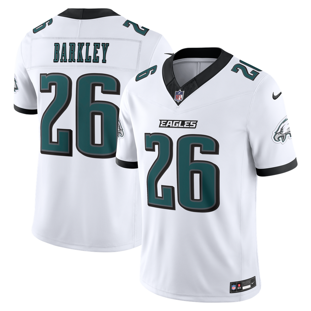 Men's Philadelphia Eagles Saquon Barkley White Vapor F.U.S.E. Stitched
