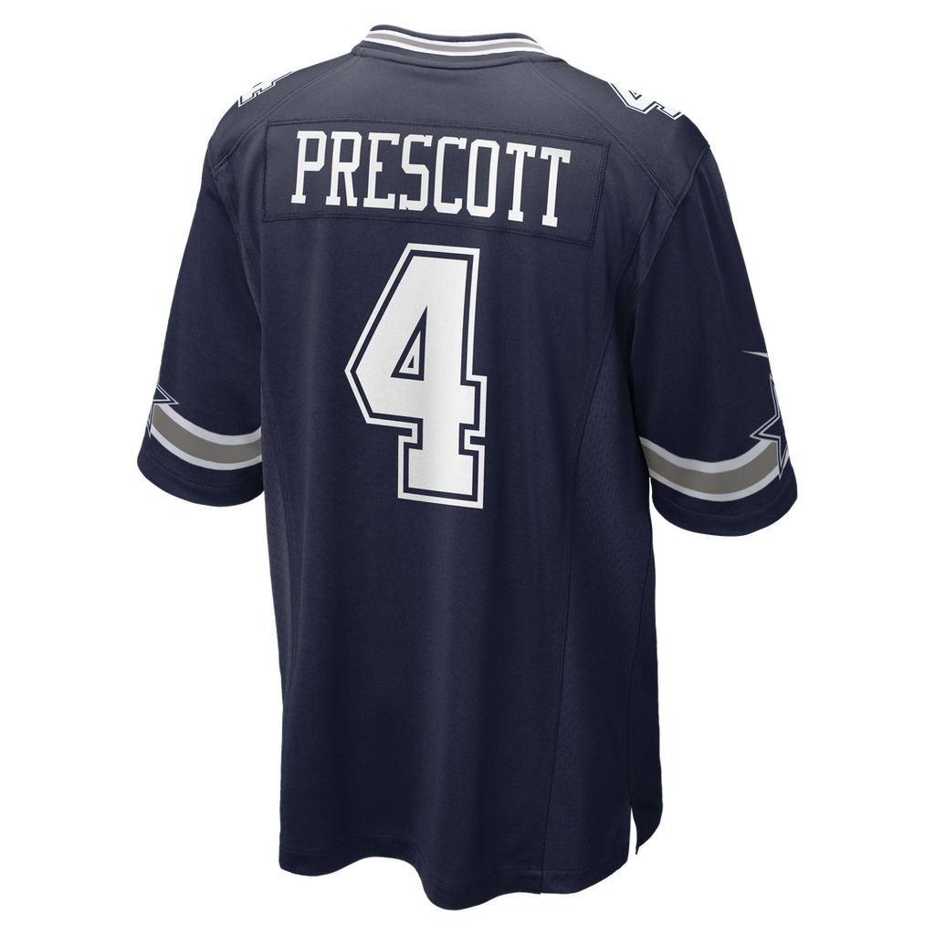 Men's Dallas Cowboys Dak Prescott White Game Team Jersey