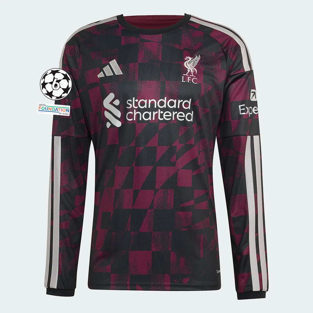 Men's Replica Liverpool Long Sleeve Third Jersey 26/27 UCL
