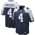 Men's Dallas Cowboys Dak Prescott Navy Alternate Game Team Jersey