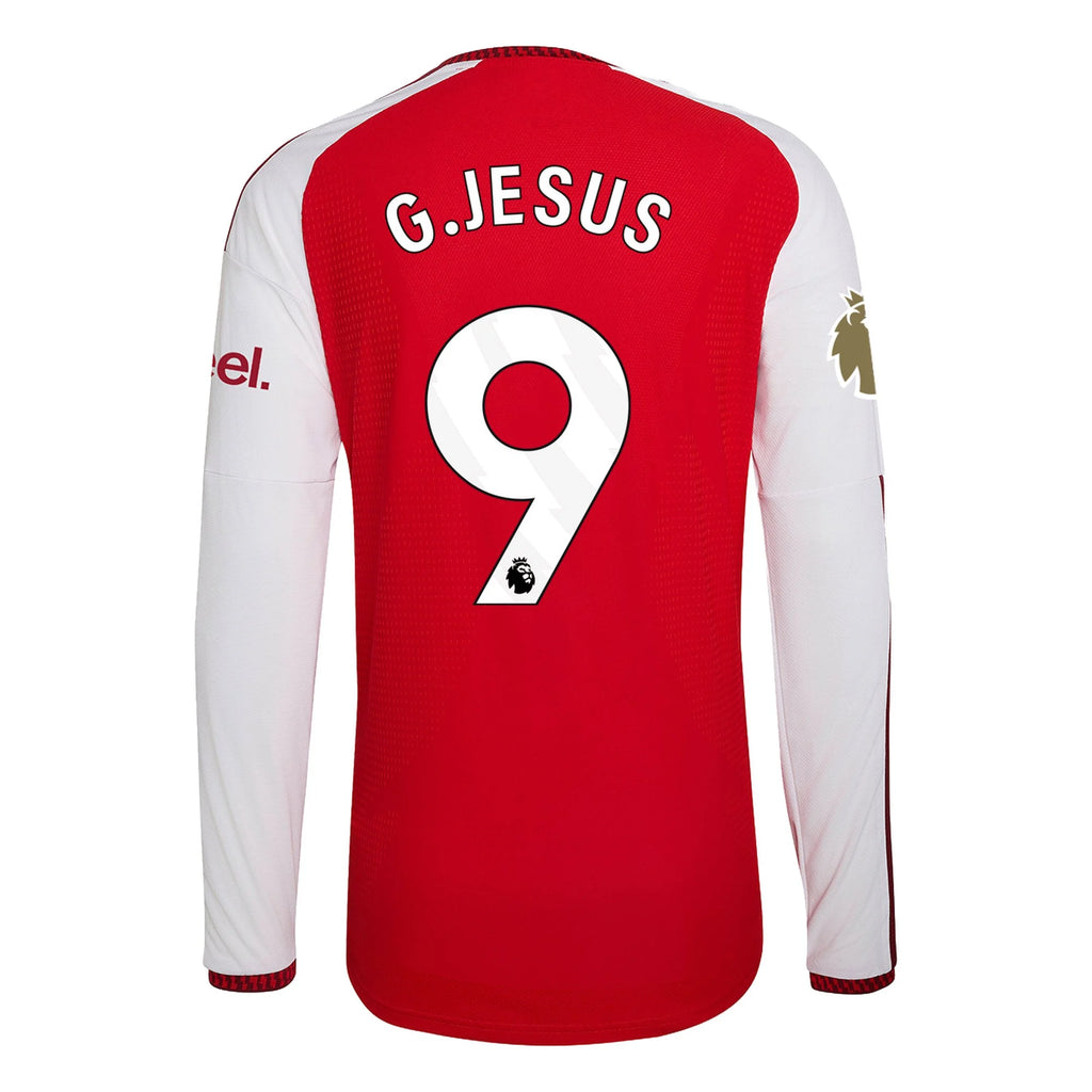 Men's Authentic G. Jesus Arsenal Long Sleeve Home Jersey 26/27
