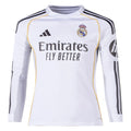 Kid's Replica Real Madrid Long Sleeve Home Jersey 25/26
