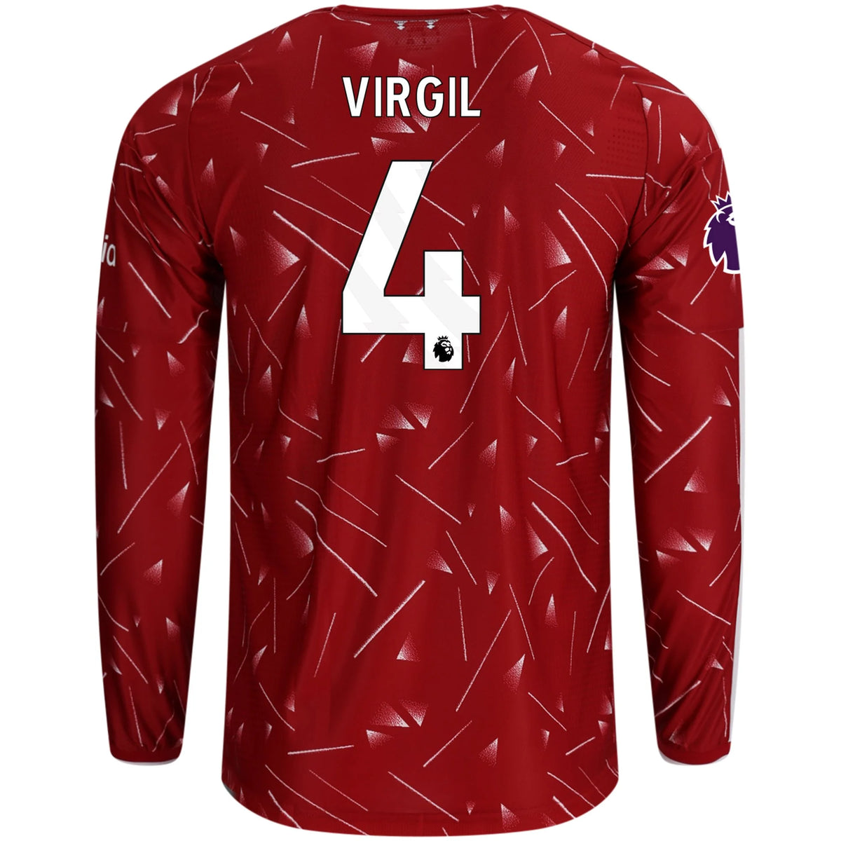Men's Authentic Virgil Liverpool Long Sleeve Home Jersey 26/27