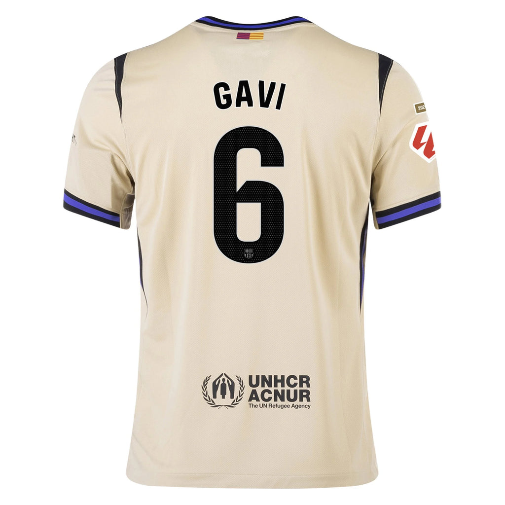 Men's Replica Gavi Barcelona Away Jersey 25/26