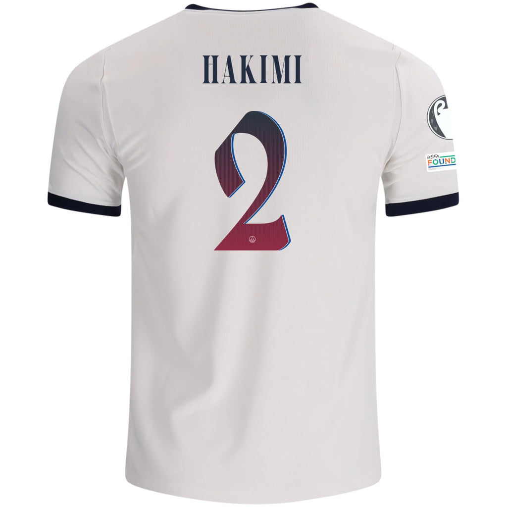 Men's Replica Hakimi Paris Saint-Germain Away Jersey 26/27 UCL