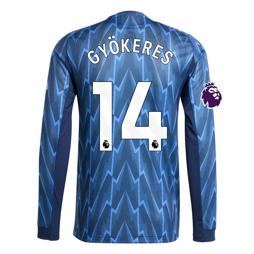 Men's Authentic Gyokeres Arsenal Long Sleeve Away Jersey 25/26