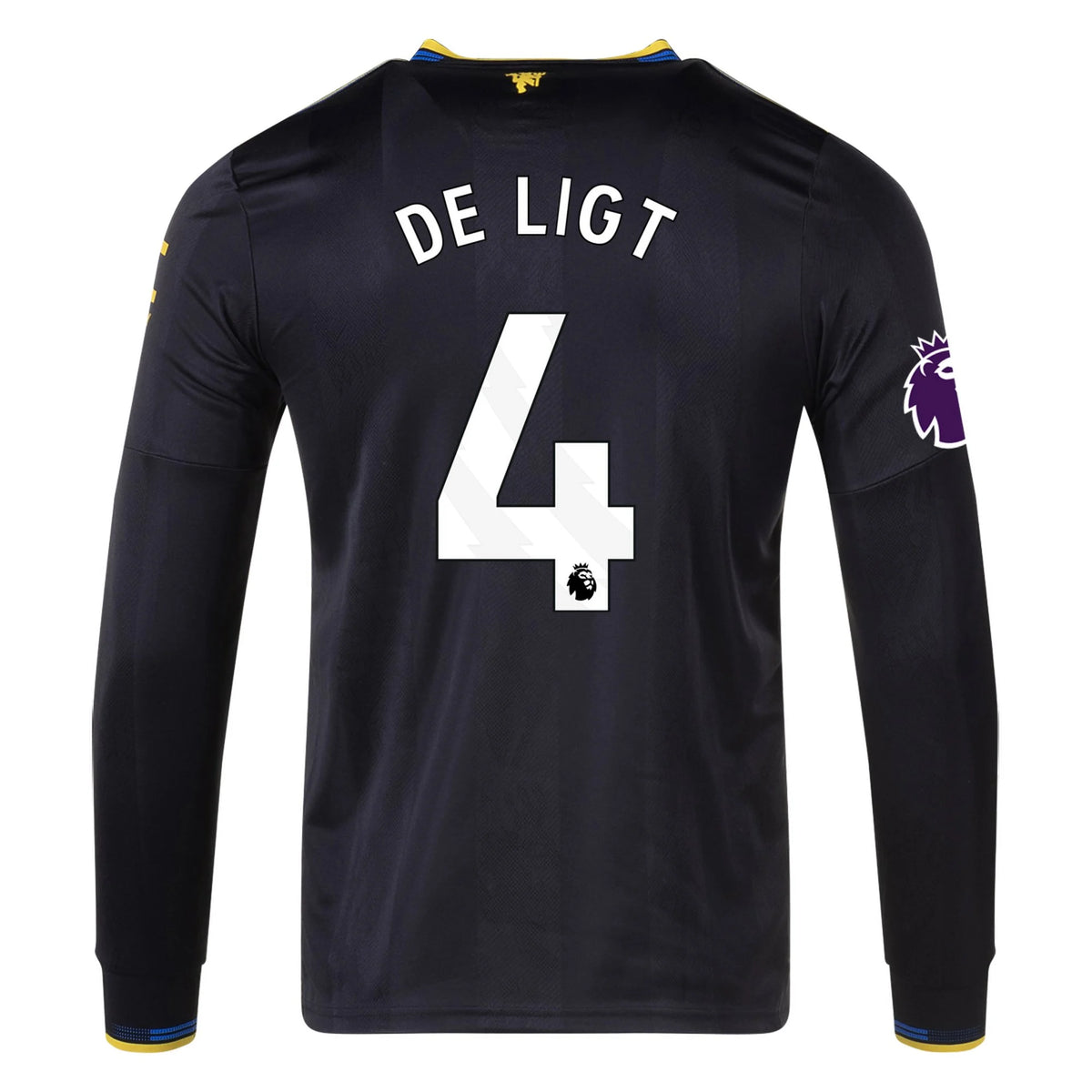 Men's Authentic De Ligt Manchester United Long Sleeve Third Jersey 25/26
