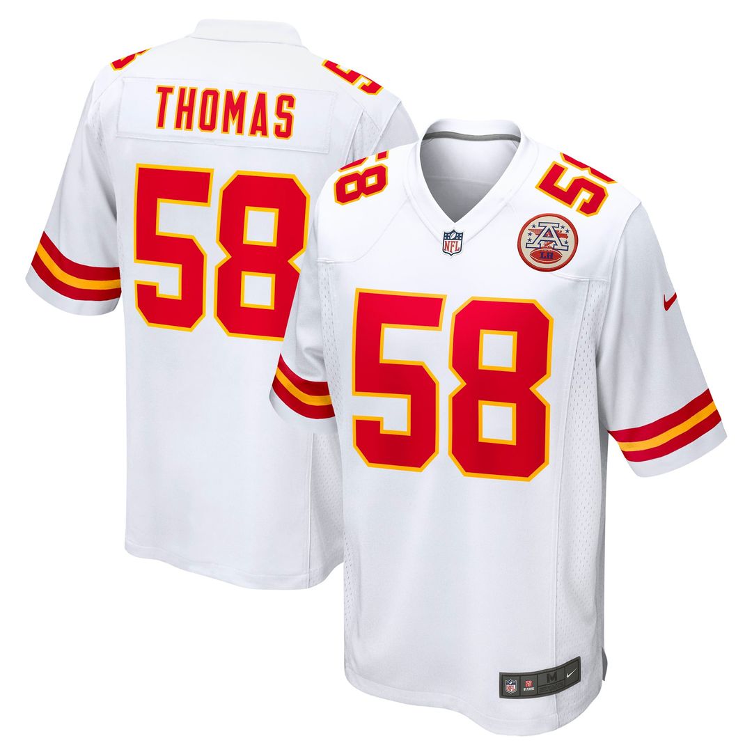 Men's Kansas City Chiefs Derrick Thomas White Retired Player