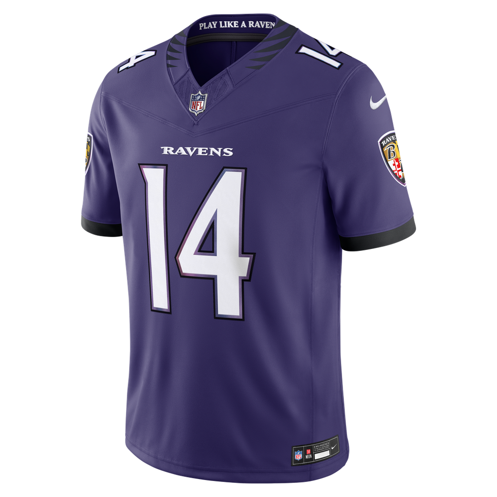 Men's Baltimore Ravens Kyle Hamilton Black Alternate Vapor F.U.S.E. Stitched