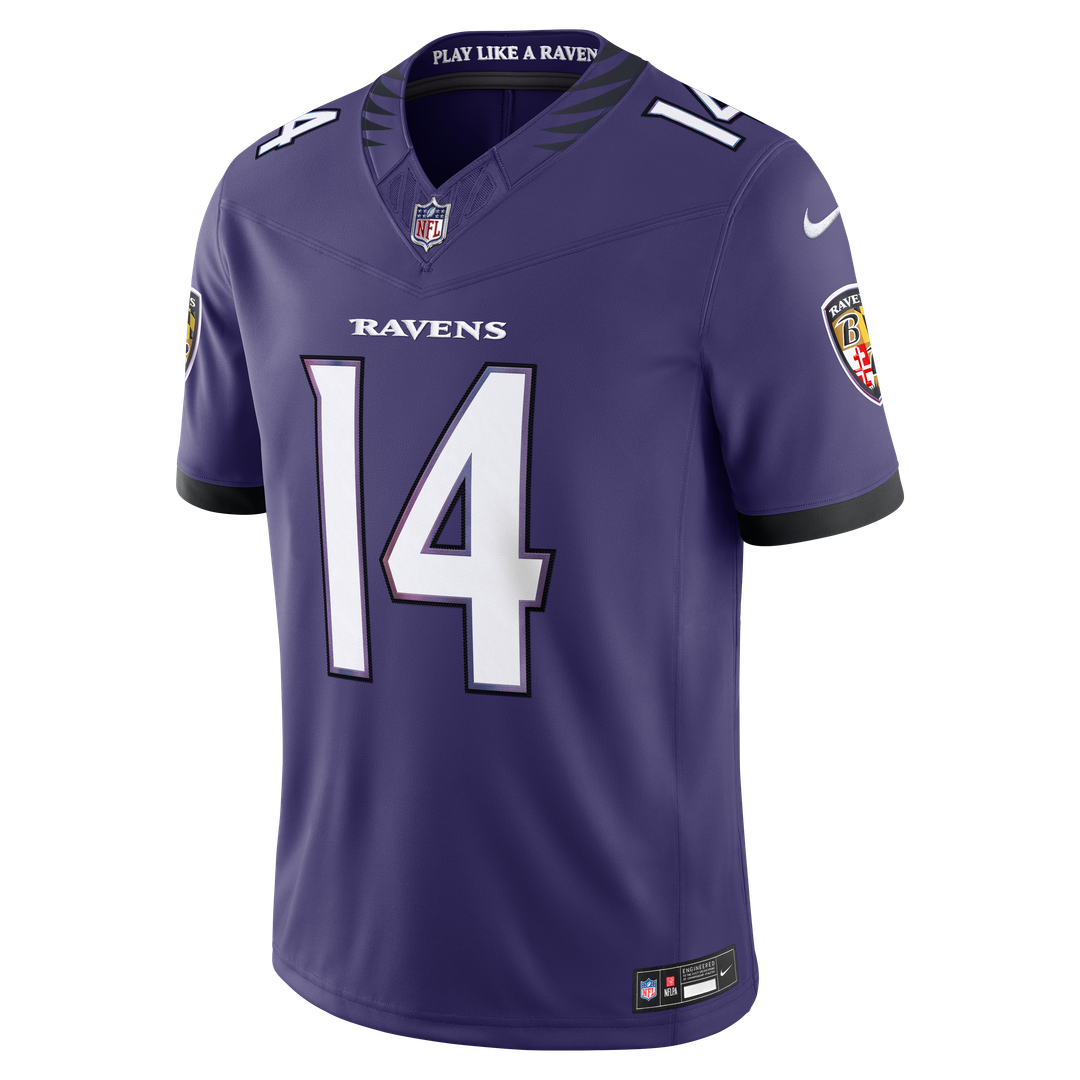 Men's Baltimore Ravens Kyle Hamilton Black Alternate Vapor F.U.S.E. Stitched