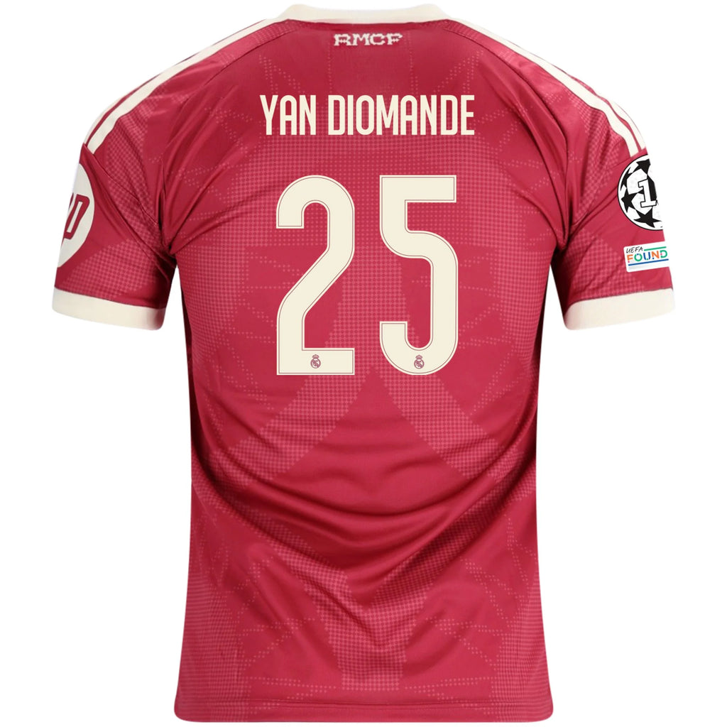 Men's Replica Yan Diomande Real Madrid Third Jersey 26/27