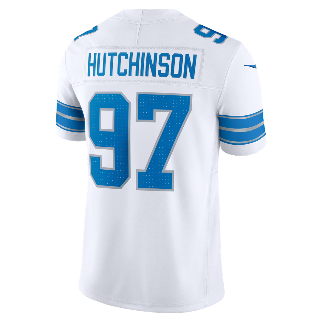 Men's Detroit Lions Aidan Hutchinson White Vapor F.U.S.E. Stitched