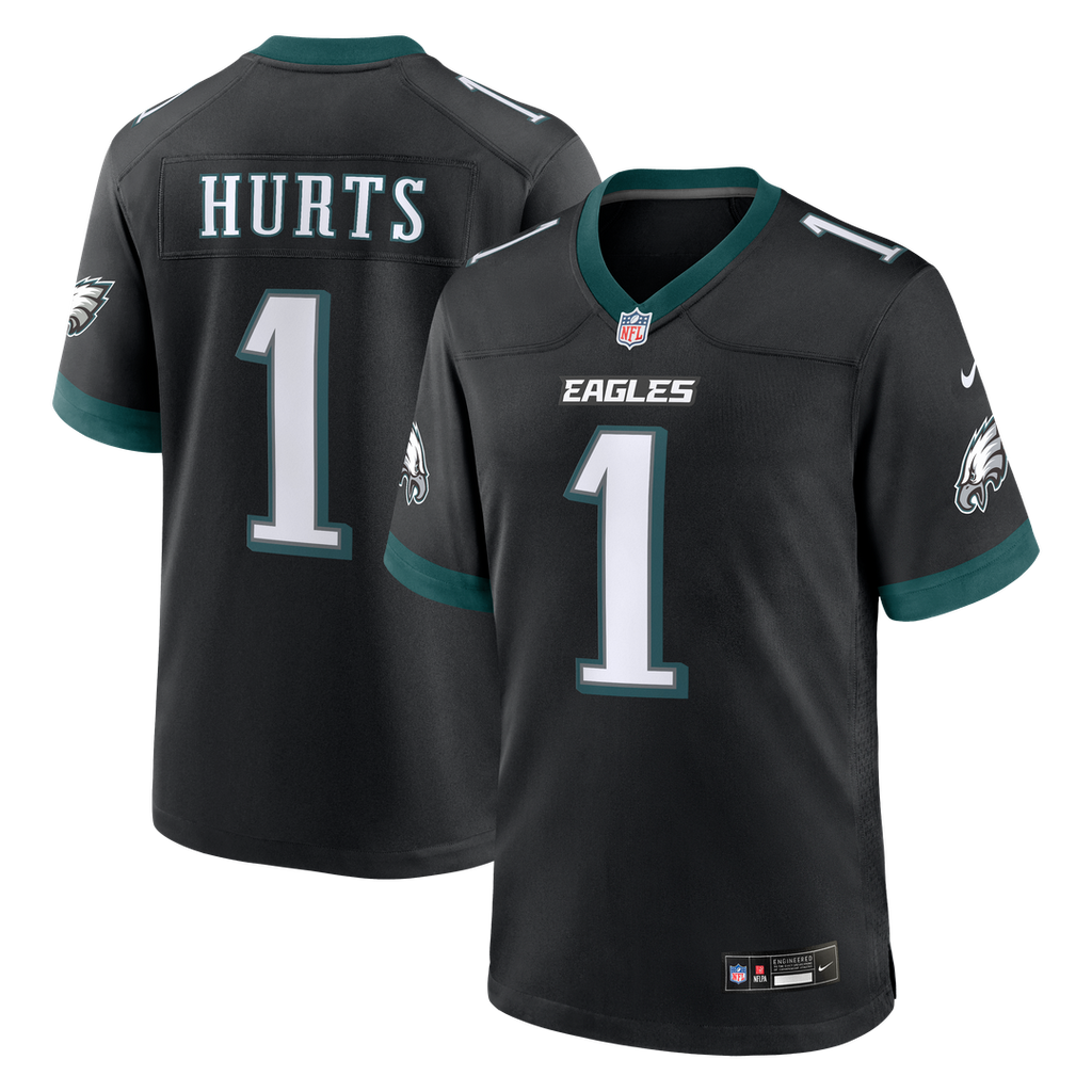 Men's Philadelphia Eagles Jalen Hurts Black Alternate