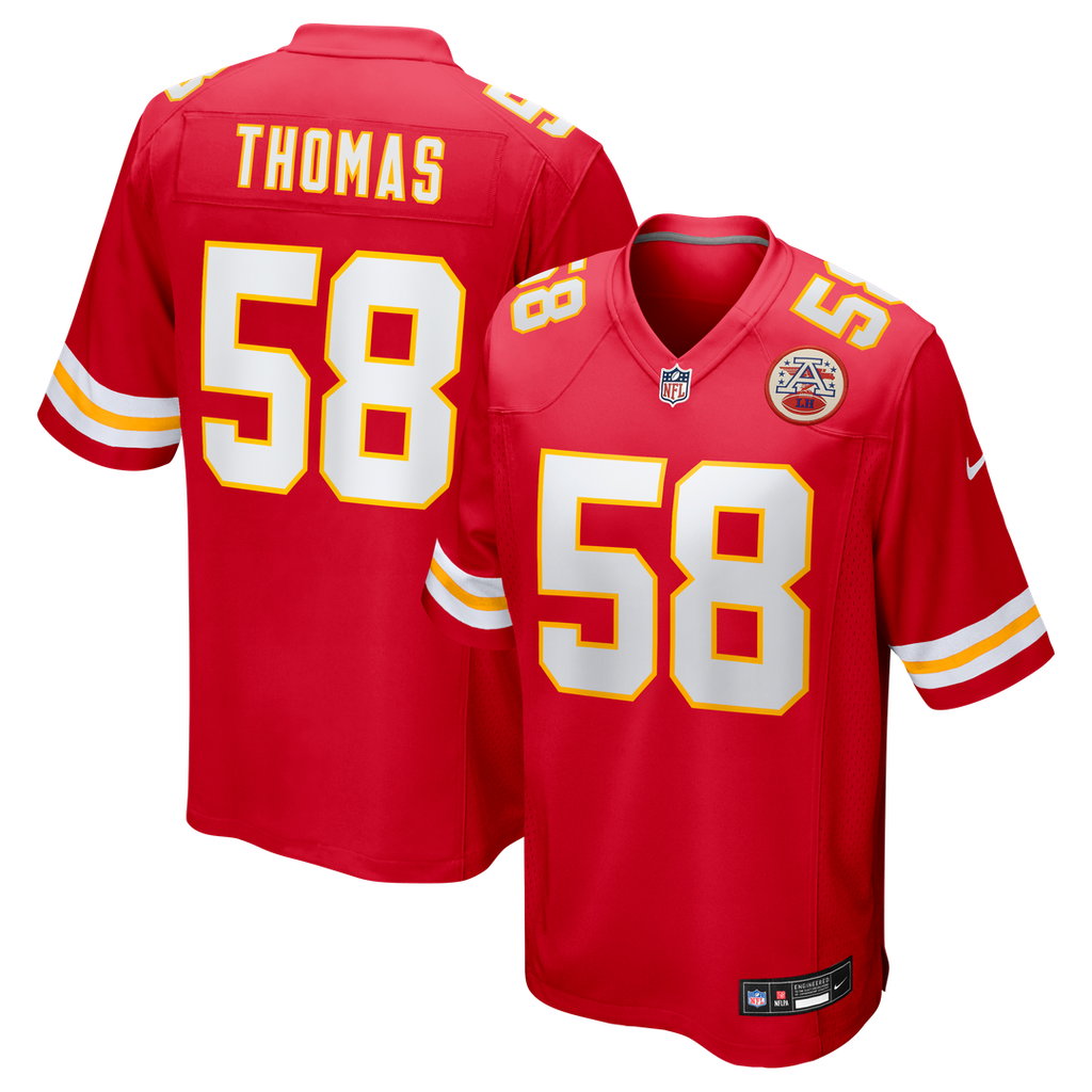 Men's Kansas City Chiefs Derrick Thomas Red Game Retired Player Jersey