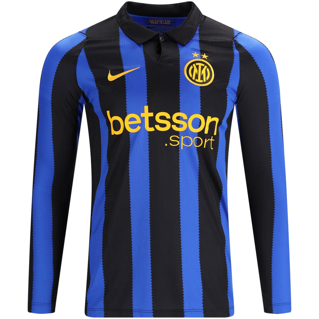 Men's Replica Inter Milan Long Sleeve Home Jersey 26/27