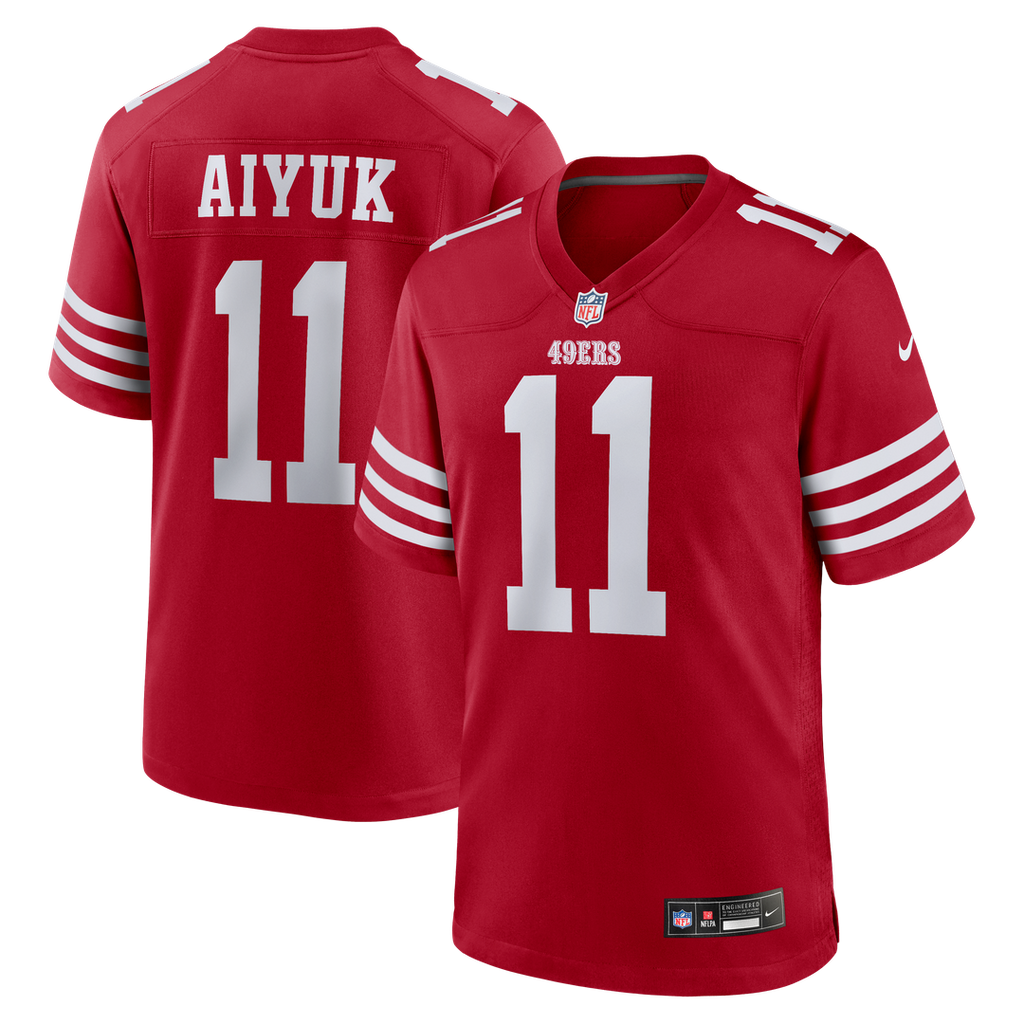 Men's San Francisco 49ers Brandon Aiyuk Scarlet Game Player Jersey