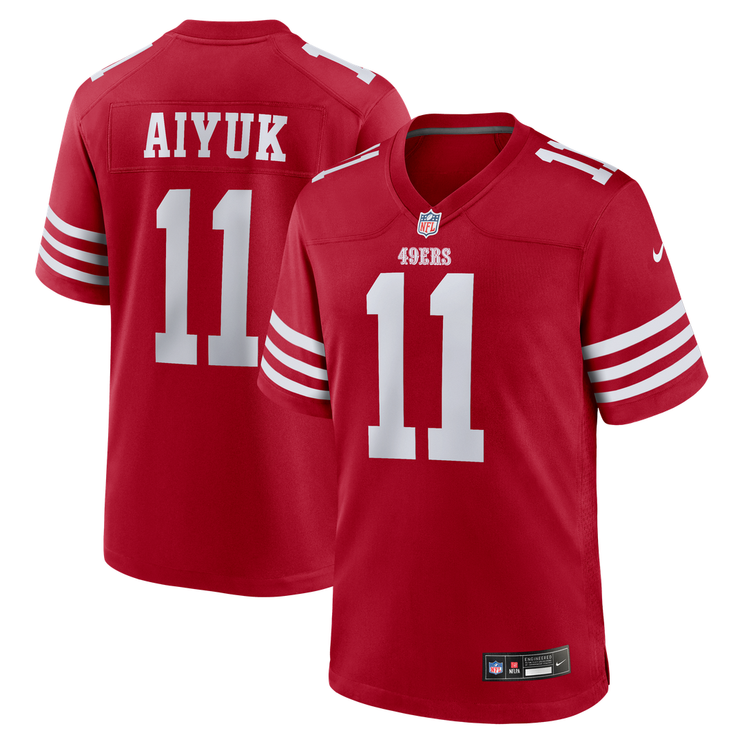 Men's San Francisco 49ers Brandon Aiyuk Scarlet Game Player Jersey