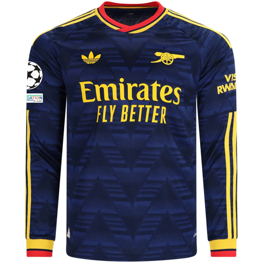 Men's Authentic Arsenal Long Sleeve Away Jersey 26/27 UCL