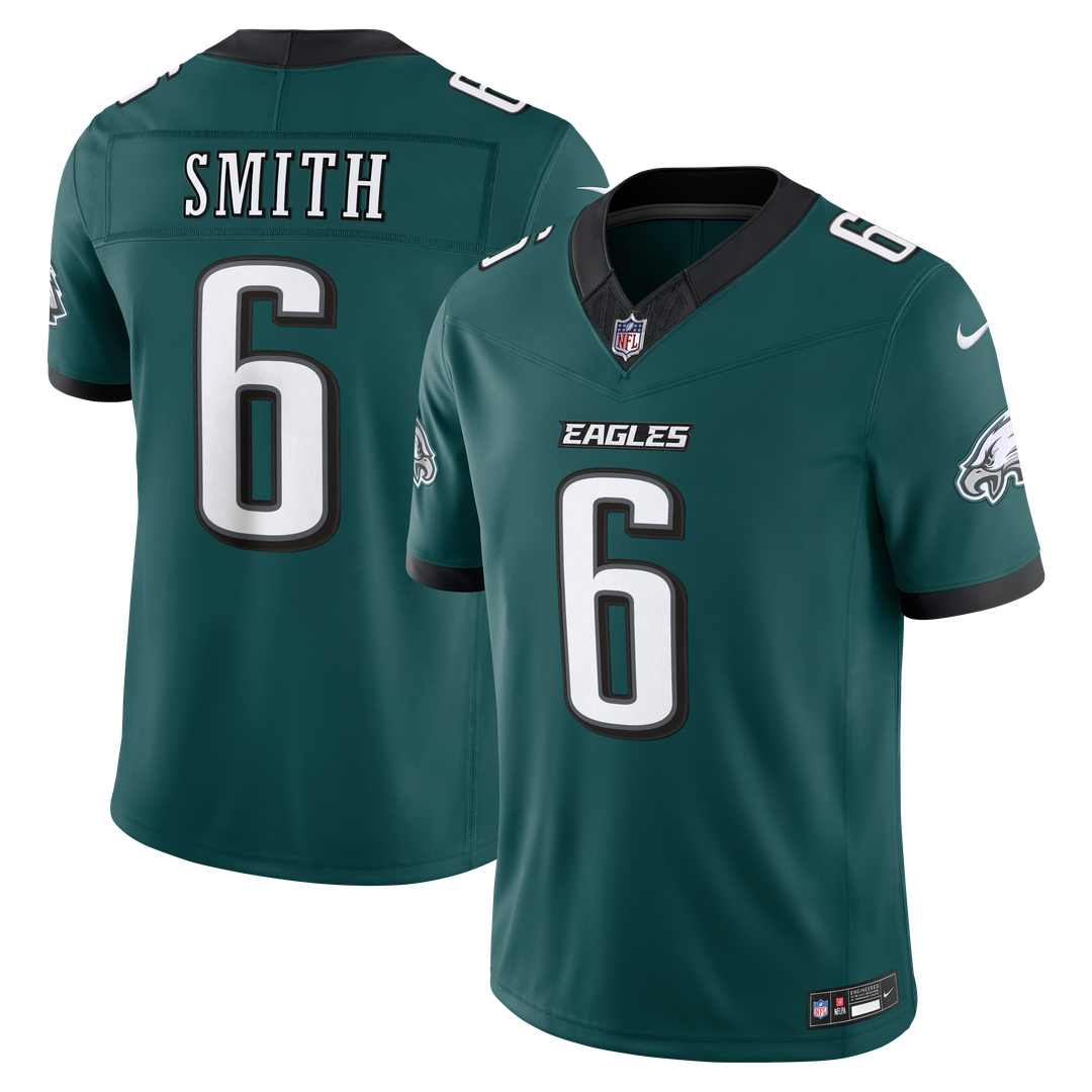 Men's Philadelphia Eagles DeVonta Smith Midnight Green Team Vapor F.U.S.E. Stitched