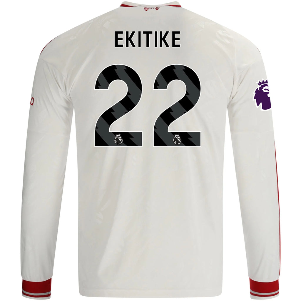 Men's Replica Ekitike Liverpool Long Sleeve Away Jersey 26/27